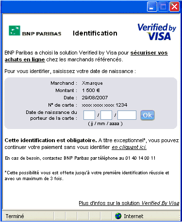 paiement sécurisé avec visa