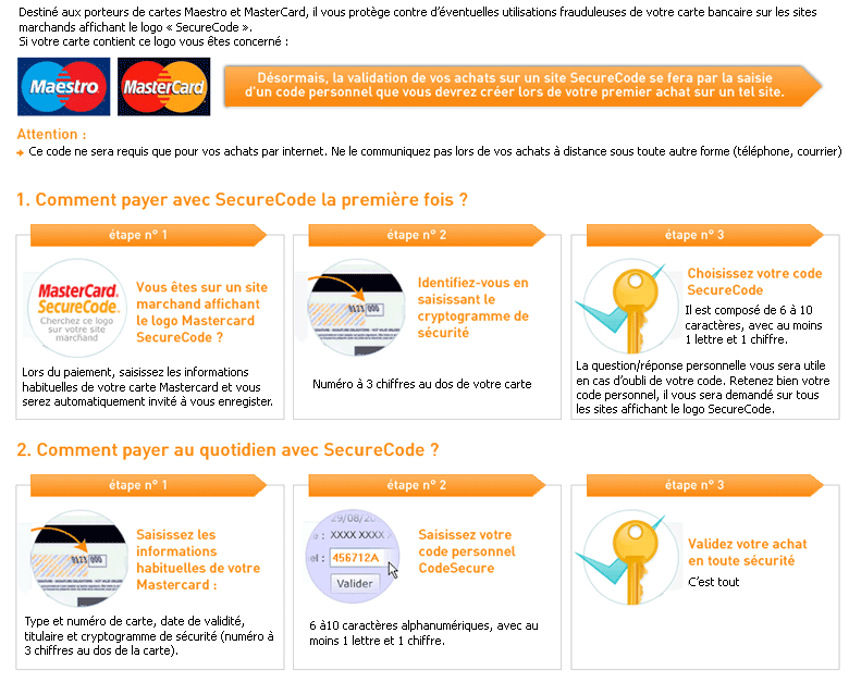 paiement s&eacute;curis&eacute; avec mastercard